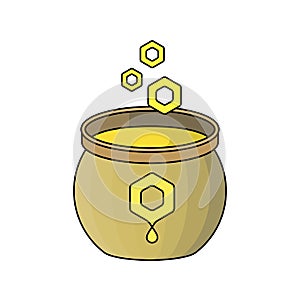 A pot of honey