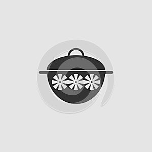 Pot icon flat
