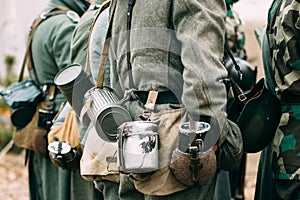 A pot, a jar and a form of the German soldier