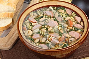 Pot of Kielbasa Soup photo