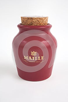 A pot of Maille French Mustard