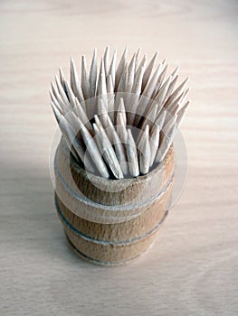 Pot of toothpicks