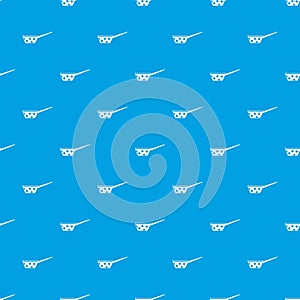 Pot with white dots and handle pattern seamless blue