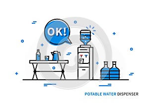 Potable water dispenser vector illustration photo