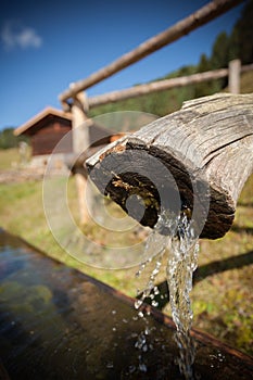 Potable water source in alpine enviroment