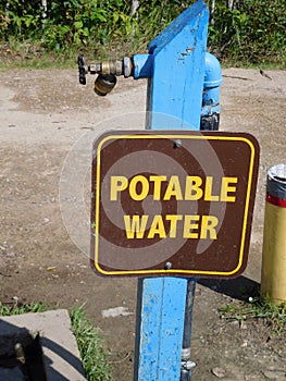 Potable Water Station at a Campground
