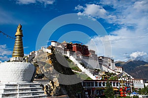 Potala palace in Lhasa, Tibet.