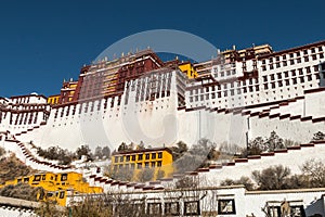 Potala Palace in Lhasa, Tibet - a spectular palace set on a hillside which was once home to the Dalai Lama. photo