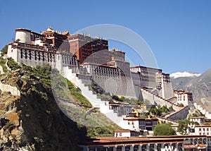 Potala palace on mountain photo