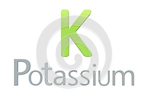 Potassium chemical symbol as in the periodic table photo