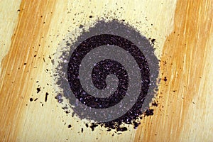 Potassium permanganate crystals