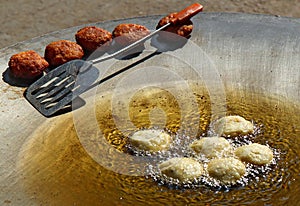 Potato ball deep fry in oil