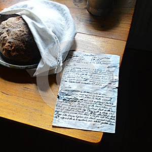 Potato Bread with Handwritten Recipe