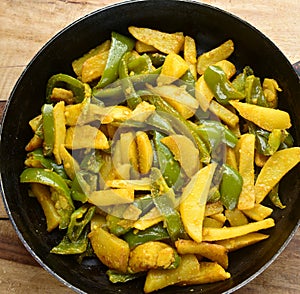 Potato Capsicum Curry