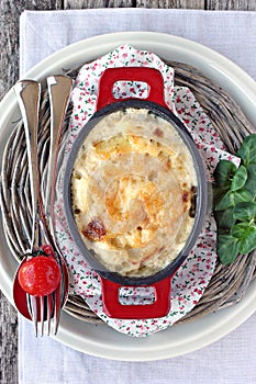 Potato-cauliflower gratin