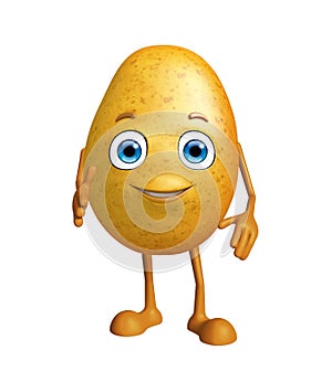 Potato character with shakehand pose photo