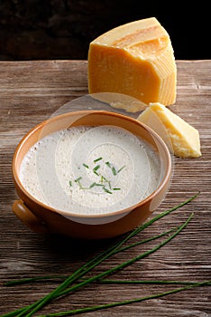 Potato and cheese cream soup