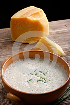 Potato and cheese cream soup