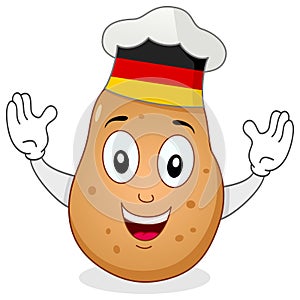 Potato Chef Character with German Hat