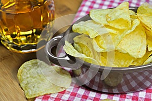 Potato chips and beer