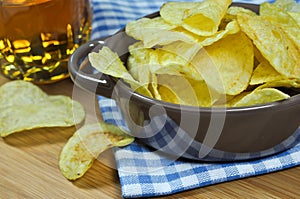Potato chips and beer