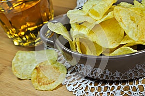 Potato chips and beer