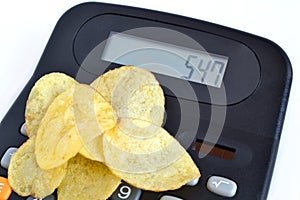 Potato chips and calories