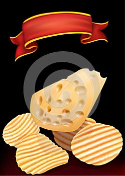 Potato chips and chees photo