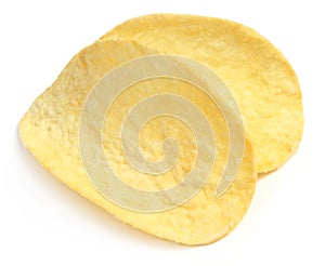 Potato chips closeup