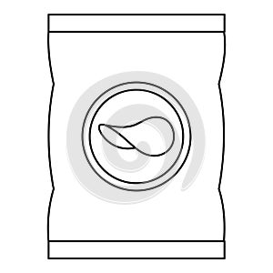 Potato chips icon, outline style