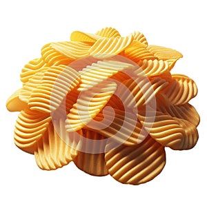 Potato chips, illustration, food, snack, photography, isolated, white background