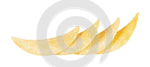 Potato chips isolated