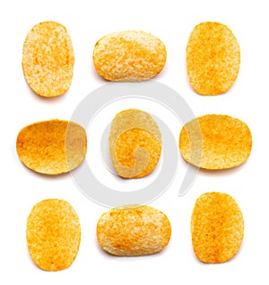 Potato Chips Isolated