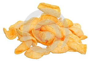 Potato chips isotated