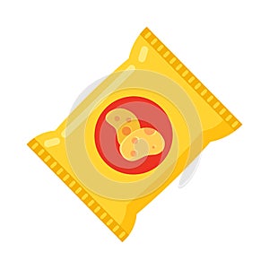 Potato chips pack bag collection vector illustration.