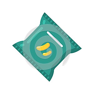 Potato chips pack bag collection vector illustration.