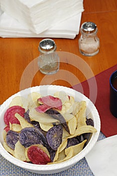 Potato Chips in Red White and Blue