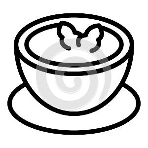 Potato cream soup icon outline vector. Cheese food