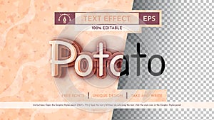 Potato - Editable Text Effect, Font Style