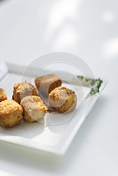 Potato fried croquettes croquetas starter side dish photo