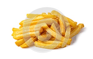 Potato fry on white background