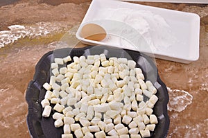 Potato gnocchi with flour aproteica