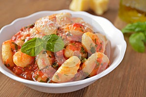 Potato gnocchi with tomato sauce
