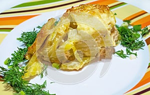 Potato gratin with herbs