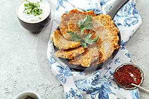 Potato latkes traditional jewish pancakes