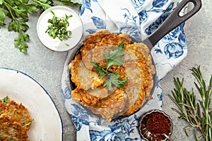 Potato latkes traditional jewish pancakes