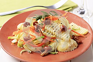 Potato and mushroom salad