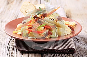 Potato and mushroom salad