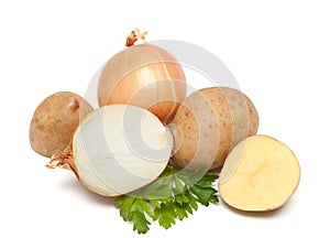 Potato with onion and parsley