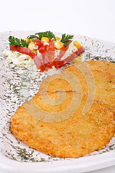 Potato Pancake / Griddle Cake on plate isolated